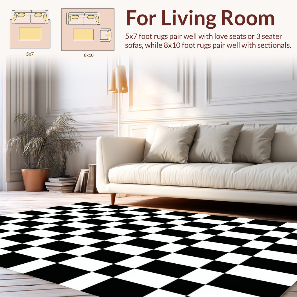 Classic Checkerboard Pattern Rug