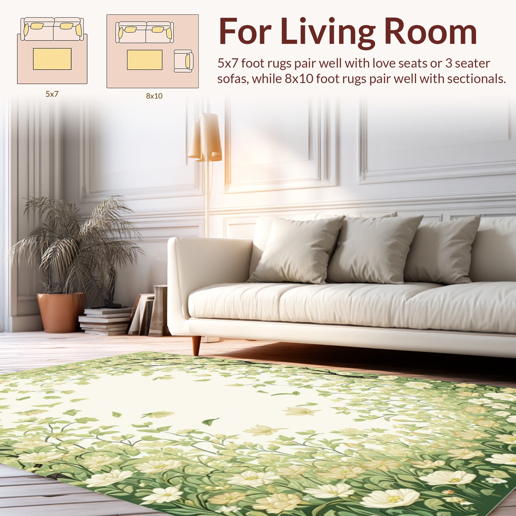 Spring Blossom Garden Pattern Rug