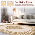 Ornate Traditional Mandala Border Rug