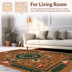 Retro Floral Animal Inspired Pattern Rug