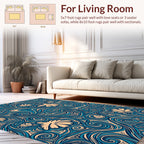 Abstract Floral Swirl Pattern Rug