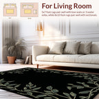 Botanical Vine Decorative Border Rug