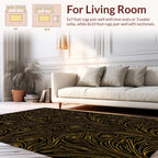 Abstract Swirls Organic Pattern Design Rug