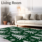 White Pine Snowflakes Holiday Repeat Rug