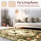 Bird Floral Nature Inspired Pattern Rug