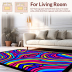 Vibrant Swirl Neon Pattern Rug