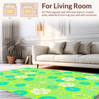 Funky Circular Floral Pattern Rug