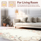 Soft Floral Vine Botanical Pattern Rug