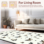 Vintage Butterfly Print Tapestry Rug