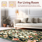 Floral Garden Damask Pattern Rug