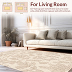 Botanical Line Art Branches Pattern Rug