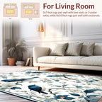 Blue Birds and Floral Branches Design Rug