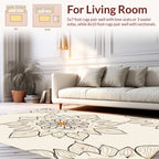 Ornate Mandala Floral Blossom Design Rug