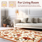 Ornate Floral Vine Pattern Rug