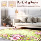 Peony Floral Ribbon Design Rug
