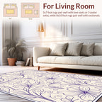 Floral Vine Outline Cream Rug