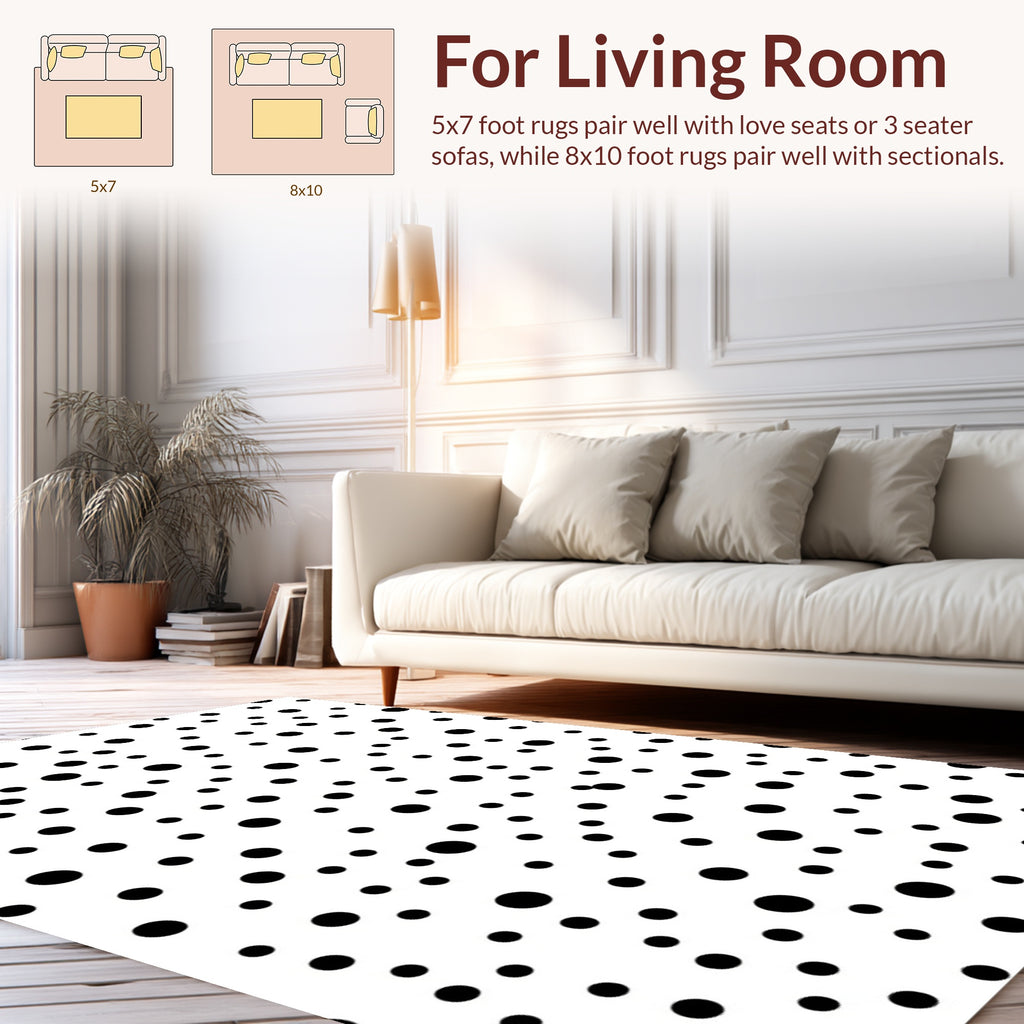 Random Dot Pattern Design Rug