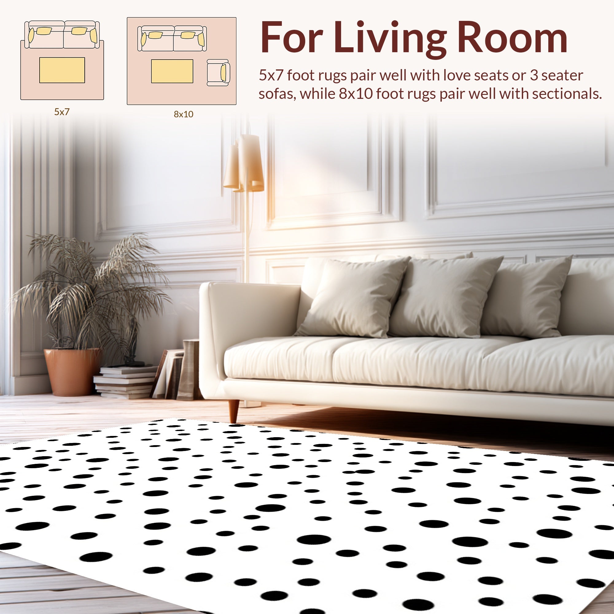 Random Dot Pattern Design Rug