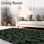Dark Green Pine Needle Woodland Rug