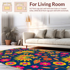 Vibrant Floral Pattern Rug