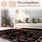 Floral And Lips Pattern Rug