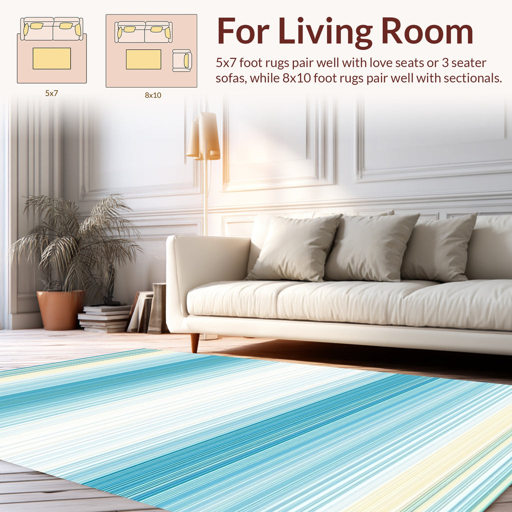Coastal Stripe Patterned Rug