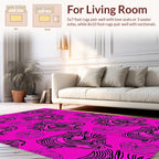 Striking Abstract Animal Faces Pattern Rug