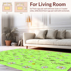 Whimsical Daisy Yellow Flower Pattern Rug