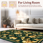 Elegant Floral Art Nouveau Design Rug