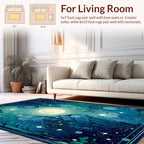 Dreamy Celestial Forest Moonscape Rug