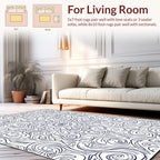 Swirling Floral Abstract Design Rug
