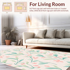 Delicate Floral Branches Pastel Rug