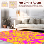 Bold Magenta Swirls Abstract Pattern Rug