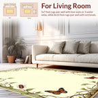 Whimsical Vine Insect Pattern Rug