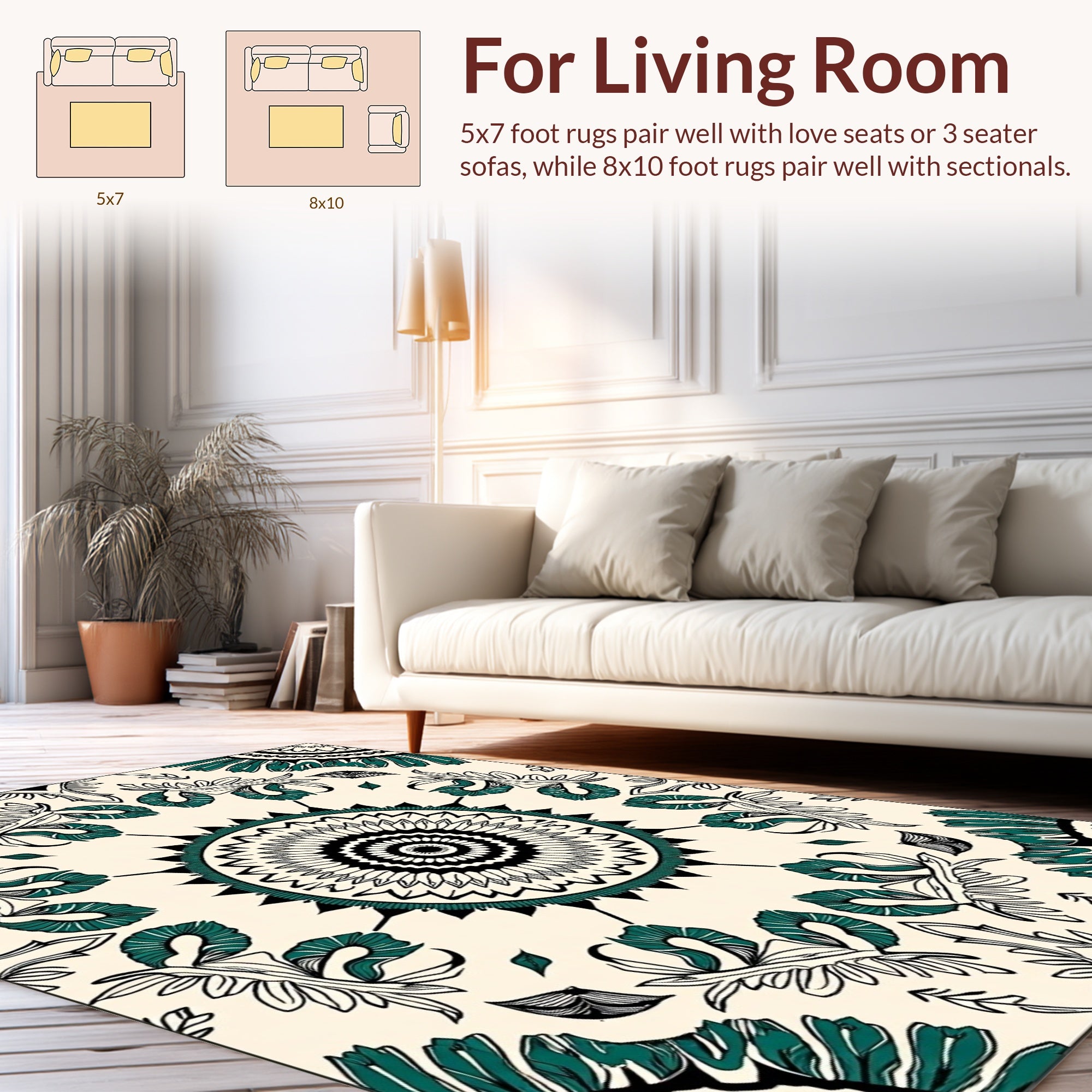 Mandala Floral Design Rug