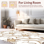 Abstract Tan Wood Grain Pattern Rug