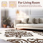 Ornate Floral Scrollwork Pattern Rug