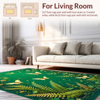 Lush Garden Butterfly Nature Pattern Rug