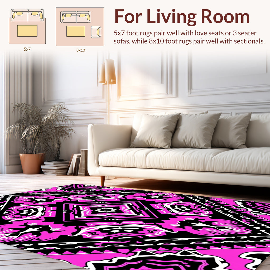 Bold Tribal Diamond Pattern Rug