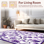 Purple Grapevine Art Nouveau Pattern Rug