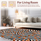 Bold Stripes And Dots Abstract Rug