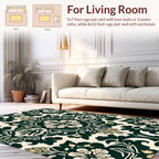 Elegant Floral Damask Pattern Rug