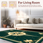 Golden Starburst Galactic Night Rug