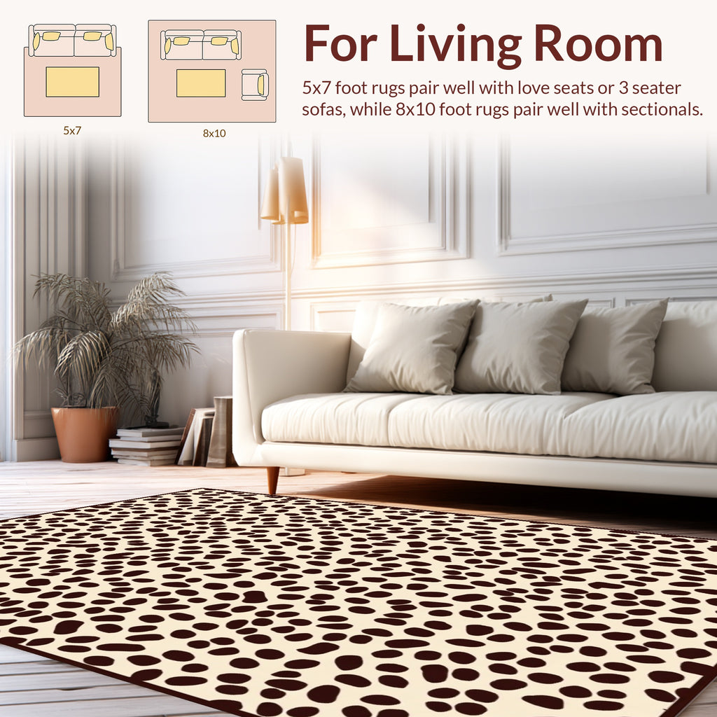 Classic Cheetah Spot Pattern Design Rug