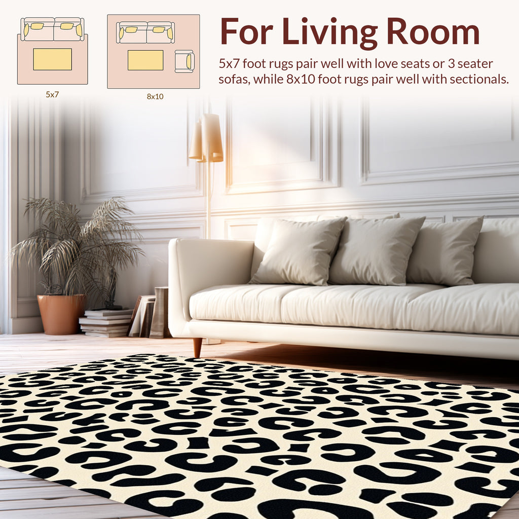 Classic Leopard Spots Pattern Rug