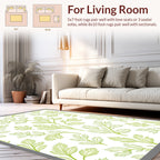 Green Leaf Delicate Pattern Rug