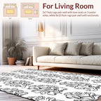 Abstract Floral Swirl Pattern Rug