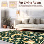 Ornate Floral Botanical Vine Pattern Rug