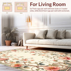 Elegant Floral Scrollwork Garden Rug