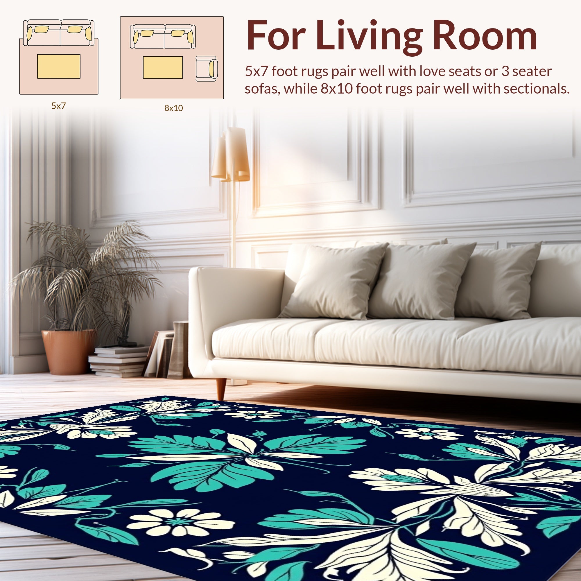 Art Nouveau Floral Symmetry Rug